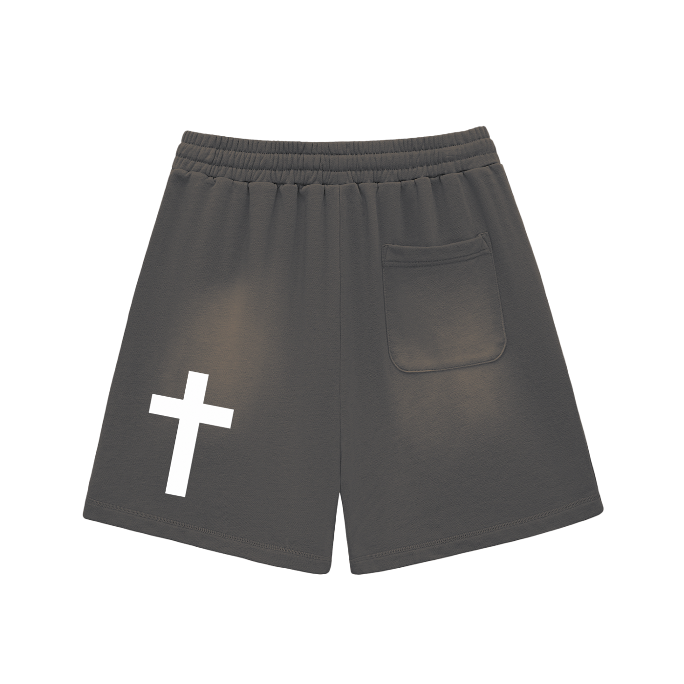 Sun Fade Raw Edge Cotton Shorts