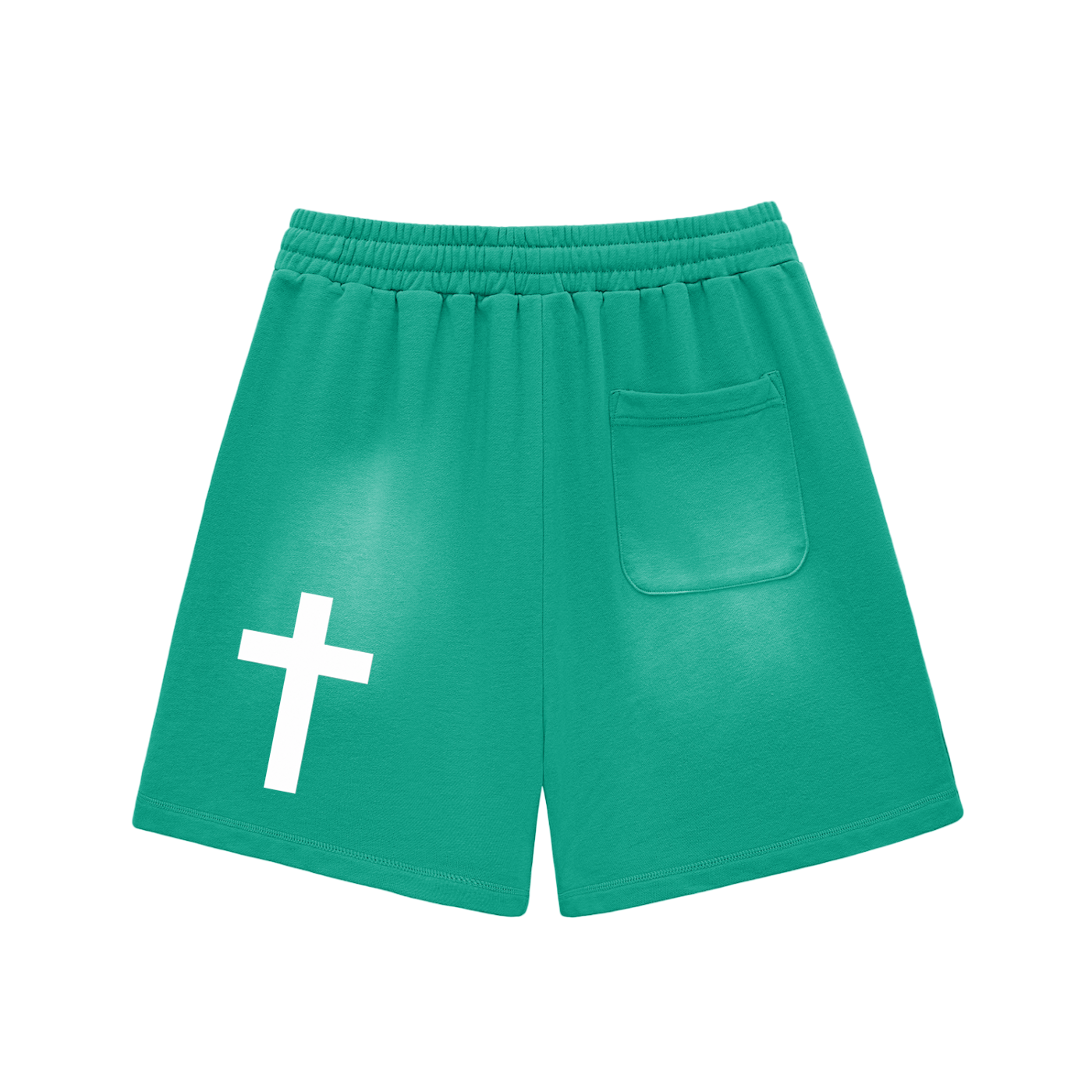 Sun Fade Raw Edge Cotton Shorts